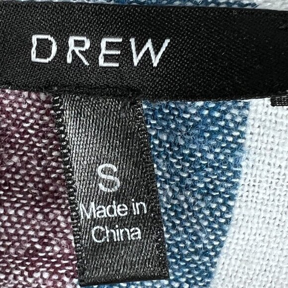 Drew Womens S Striped Linen Blend 2 Piece Set Crop Top Faux Wrap Pants Lagenlook - Picture 13 of 16